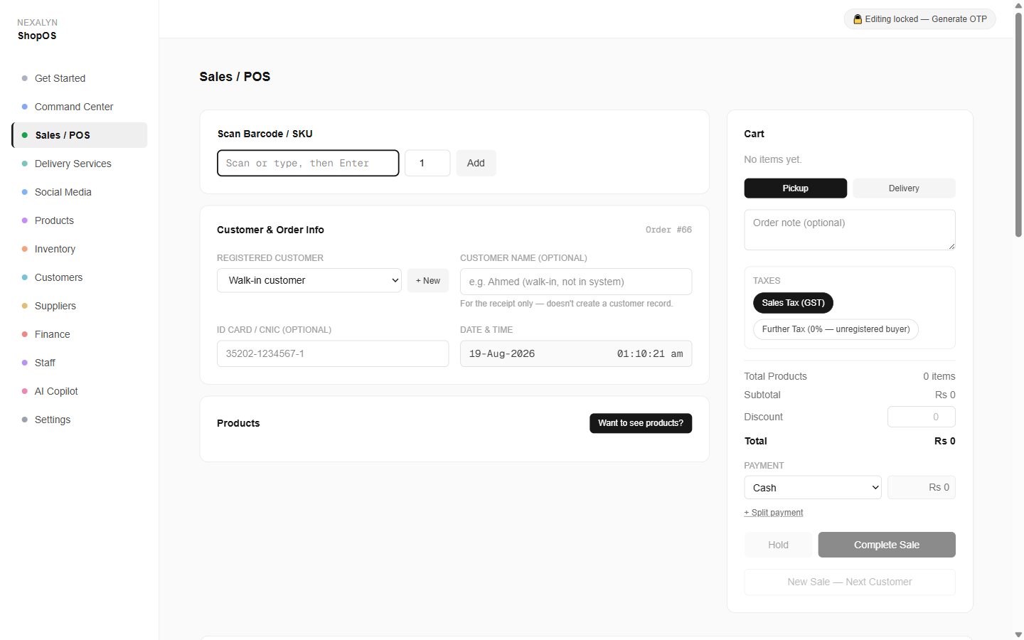 ShopOS point of sale
